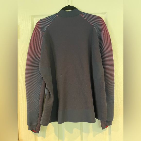 Nike, jacket, XL. Navy blue and red, zip front. Worn a couple of times. - Picture 3 of 5